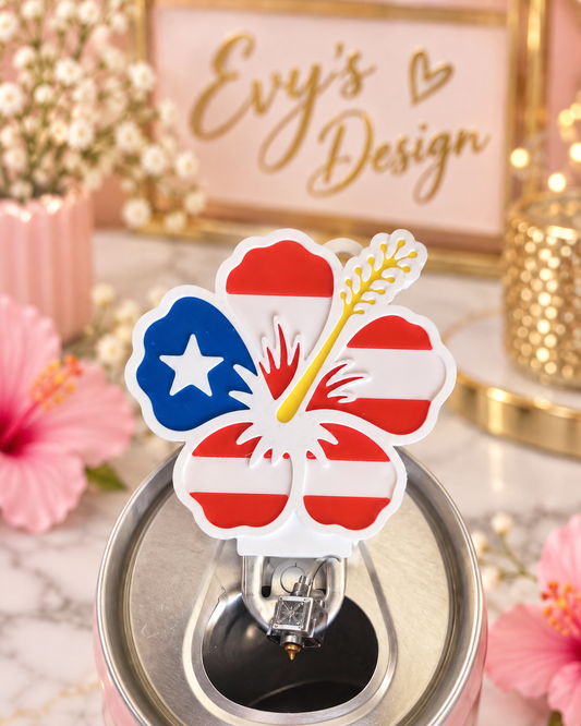 Puerto Rico Hibiscus 3D Can Opener