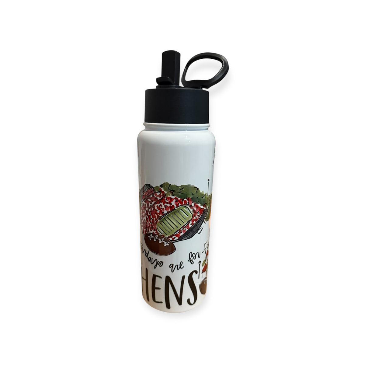 GA Bulldogs Personalized 30 onz  Stainless Steel Water Bottle –