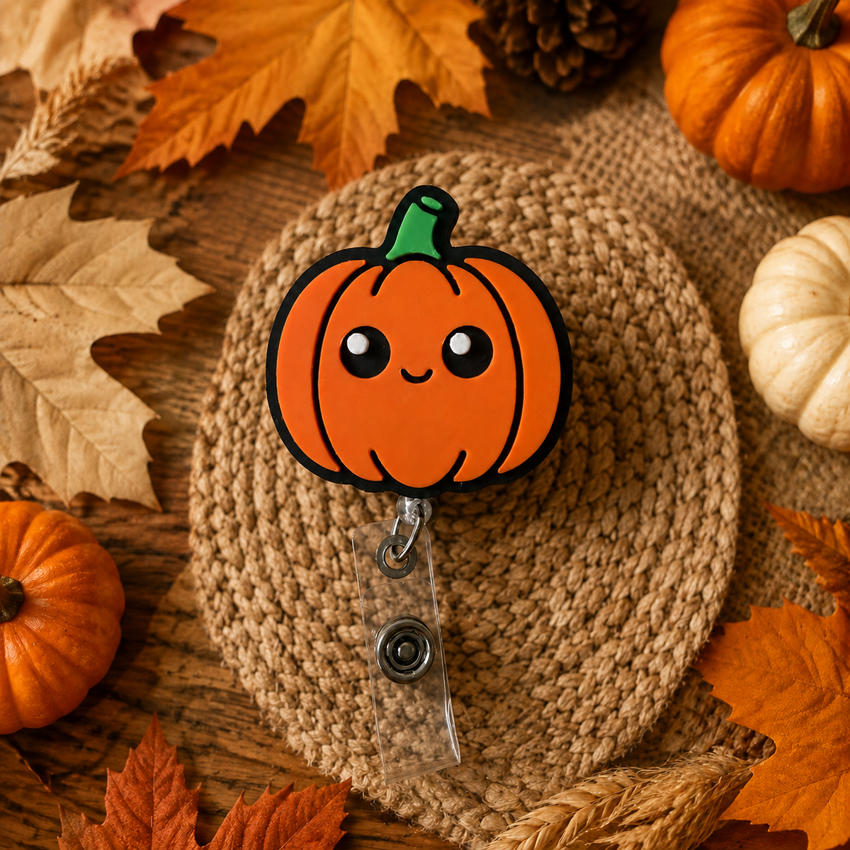 Fall & Halloween 3D Printed Badge Reel