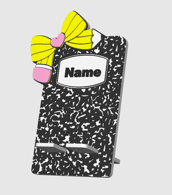 3D Personalized Pencil Notebook Desk Organizer Set – Custom Name Pen Holder, Sticky Notes & More