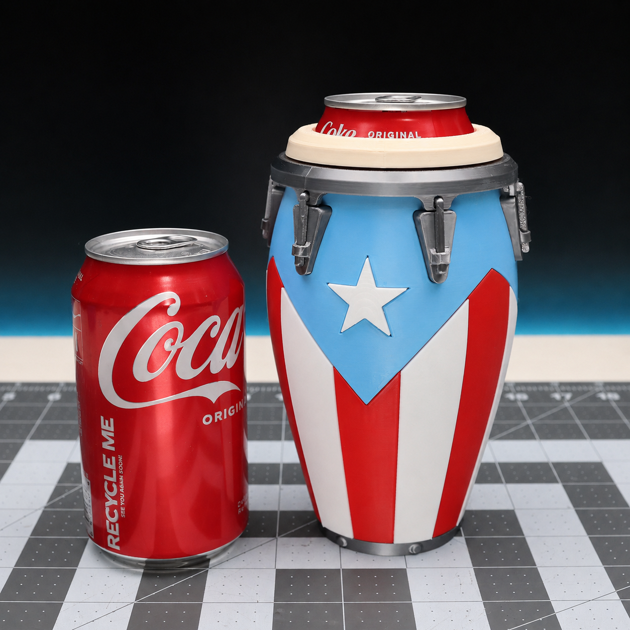 12 oz Puerto Rico Conga Can Holder